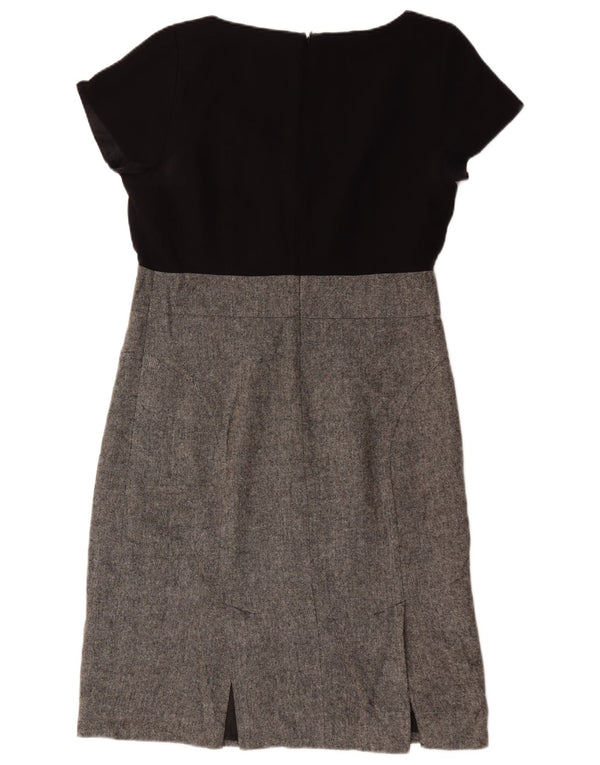 Abito tubino da donna Laura Ashley UK 14 Grande poliestere color block nero