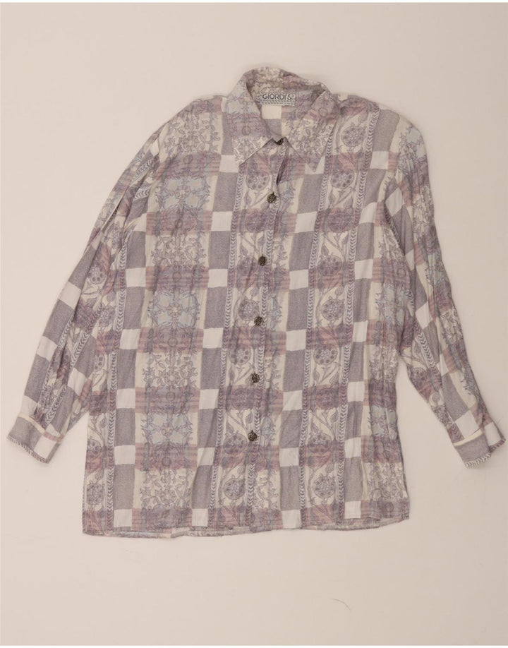GIORDI'S Womens Shirt IT 42 Medium Multicoloured Patchwork Vintage Giordi's and Second-Hand Giordi's from Messina Hembry 