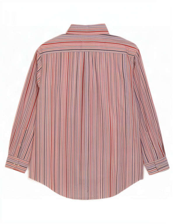 Camicia da uomo Tommy Hilfiger media cotone a righe multicolore anni '80