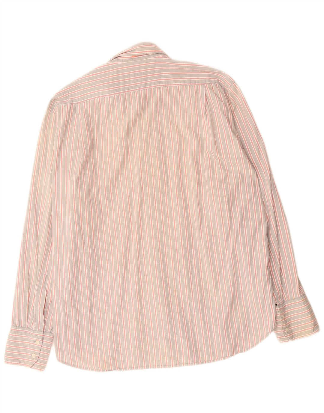 Camicia da uomo HUGO BOSS in cotone a righe grandi grigie