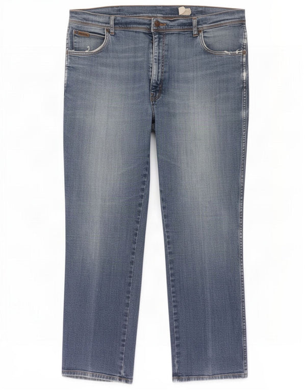 Wrangler Mens Texas Stretch Straight Jeans W40 L30 Blue Cotton