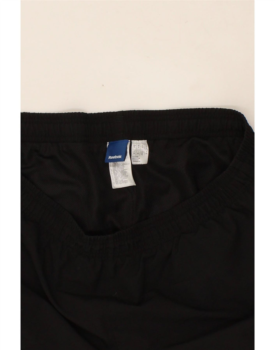REEBOK Mens Sport Shorts XL Black Polyester Vintage Reebok and Second-Hand Reebok from Messina Hembry 