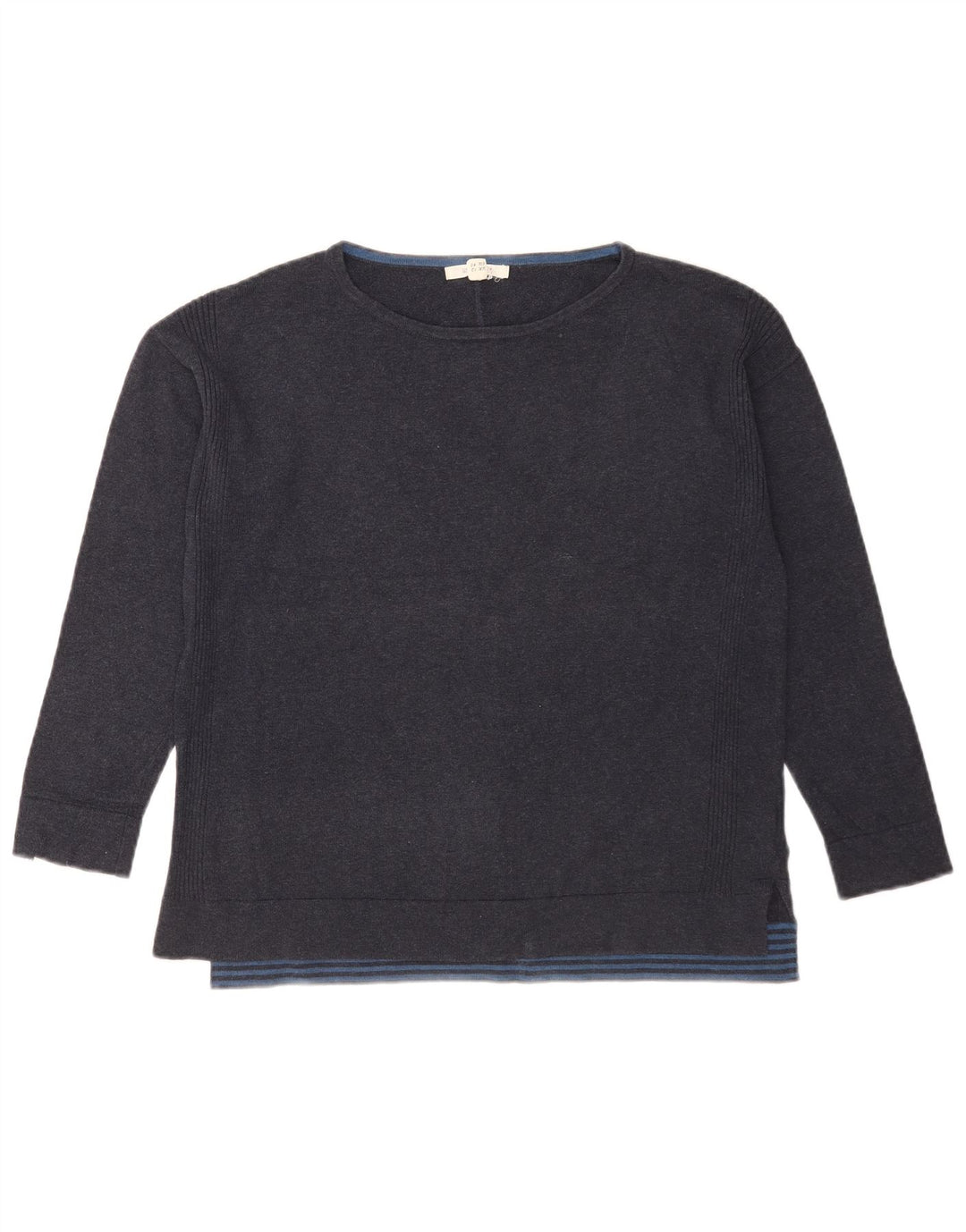 Maglione maglione con scollo a barca da donna di White Stuff UK 12 Cotone medio blu navy