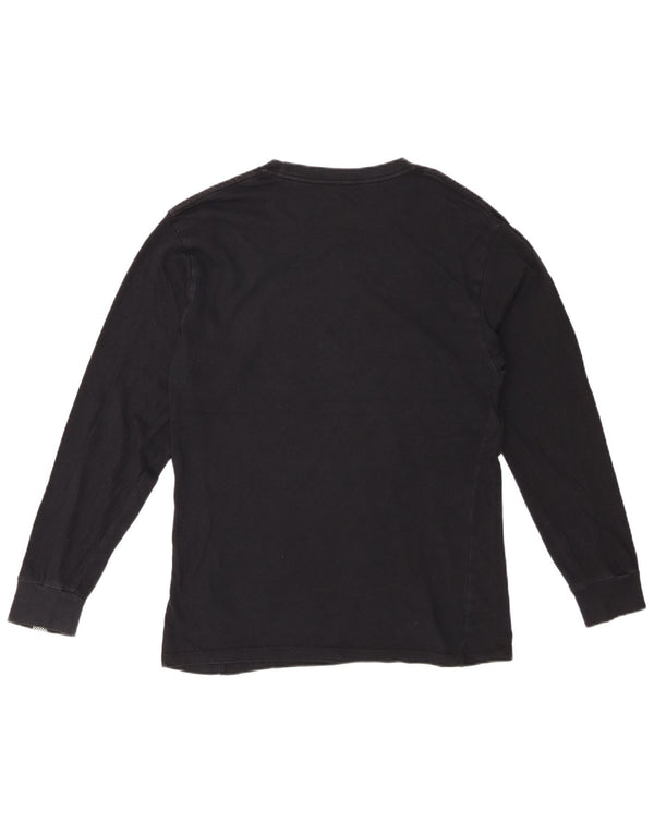 VANS Top grafico da uomo a maniche lunghe in cotone nero medio