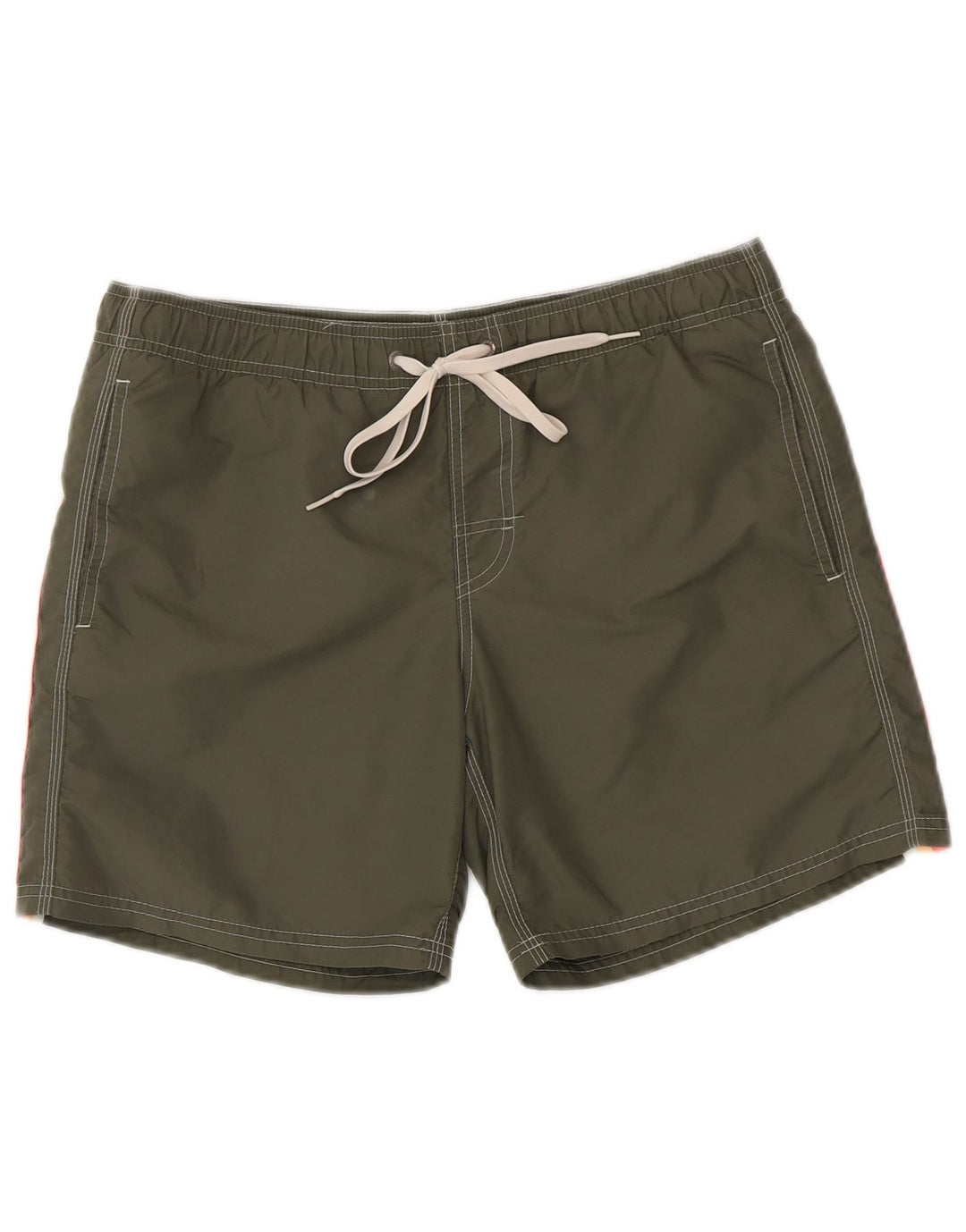 Pantaloncini da bagno da uomo Sundek piccoli in nylon color block kaki