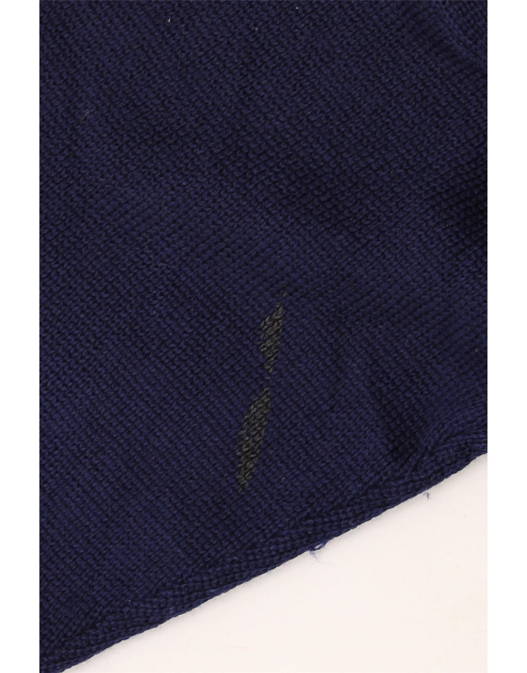 Maglione maglione girocollo da uomo VINTAGE medio in lana blu navy