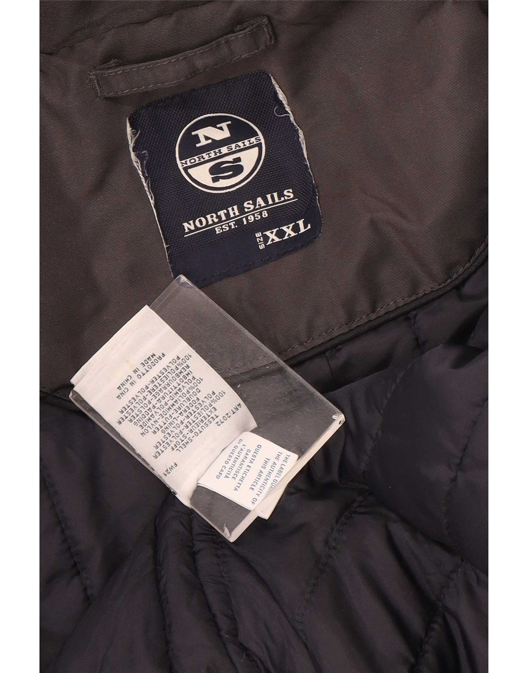 Giacca imbottita bomber da uomo North Sails UK 44 2XL Poliestere grigio