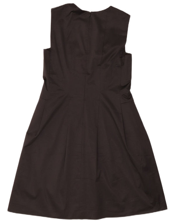 Abito a trapezio senza maniche da donna Hugo Boss UK 14 cotone nero medio