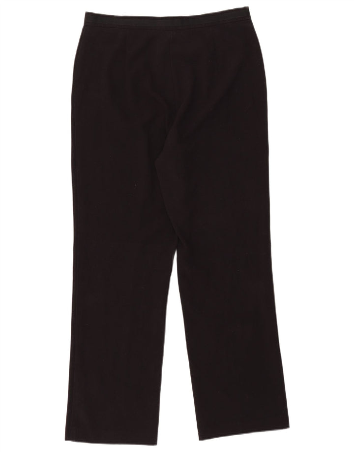 Pantaloni da abito dritti da donna Marks & Spencer UK 12 medi W30 L27 neri