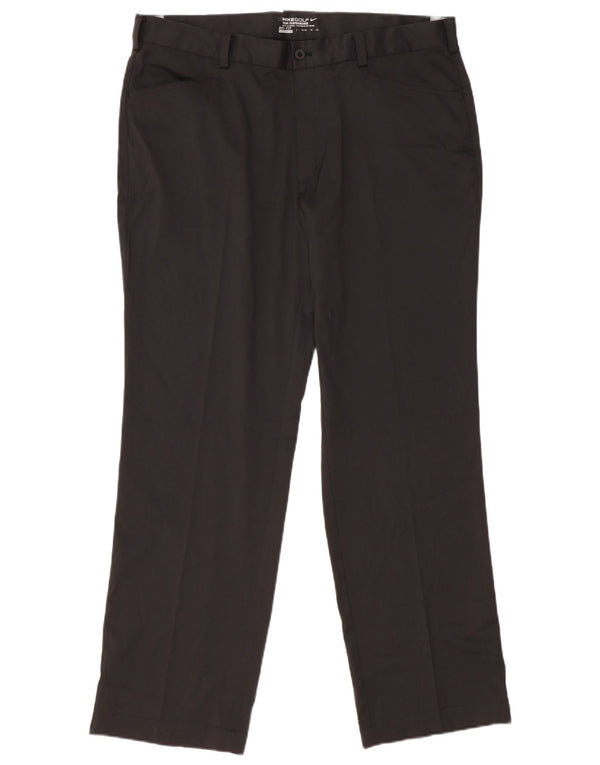 Pantaloni casual dritti Nike da uomo Dri Fit W38 L32 poliestere nero