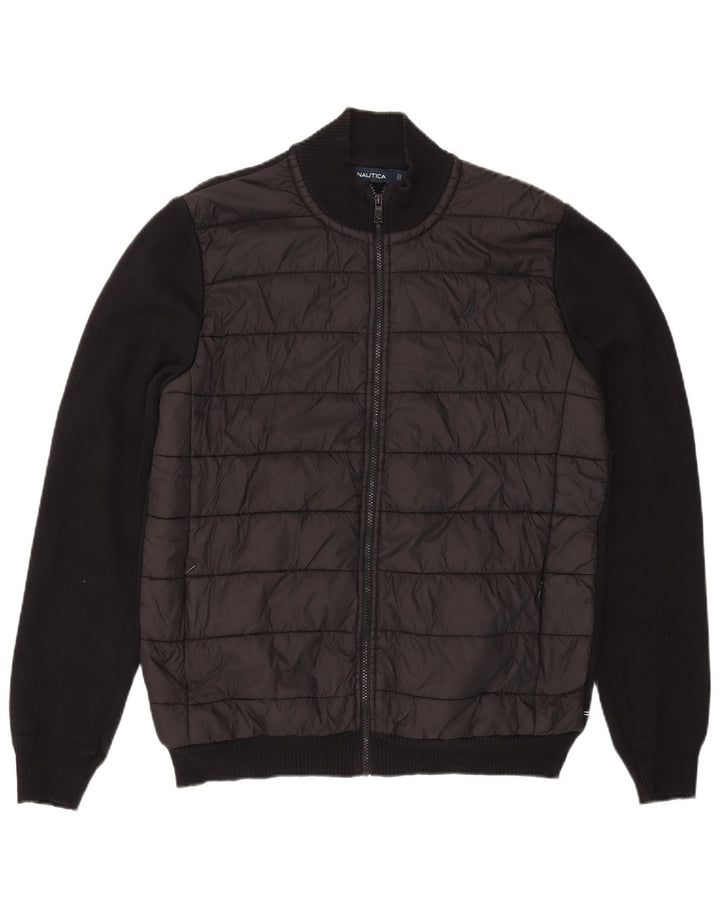 Maglione cardigan da uomo Nautica grande cotone nero