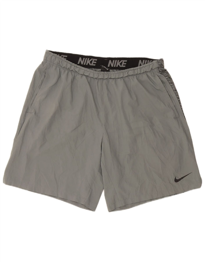 Pantaloncini sportivi Nike Dri Fit Graphic da uomo 2XL poliestere a righe grigie