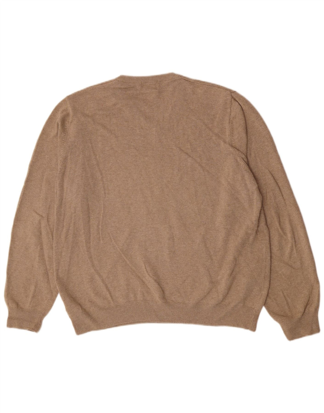 Maglione da uomo con scollo a V Marks & Spencer XL in cotone beige