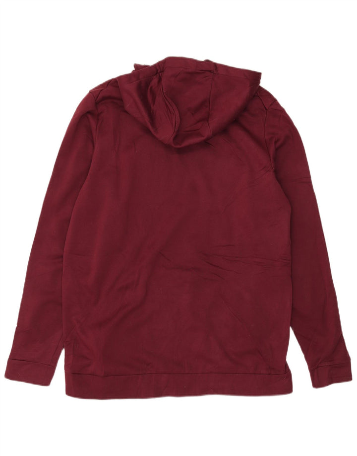 NIKE Felpa con cappuccio grafica Dri Fit da uomo, grande, in poliestere bordeaux