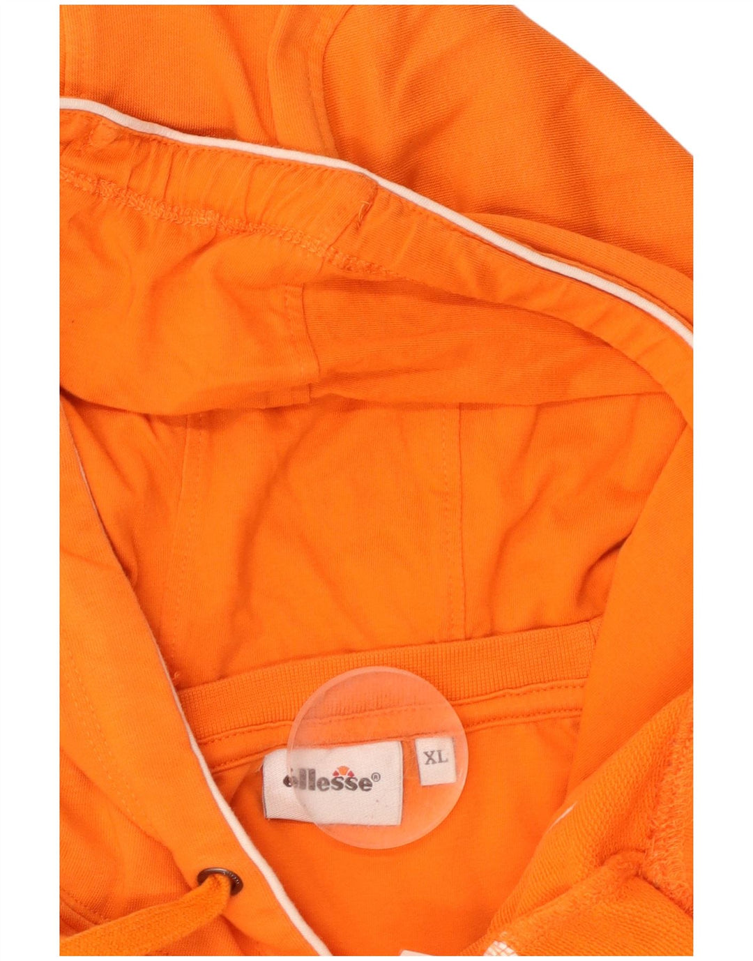 ELLESSE Felpa con cappuccio grafica da uomo XL in cotone arancione