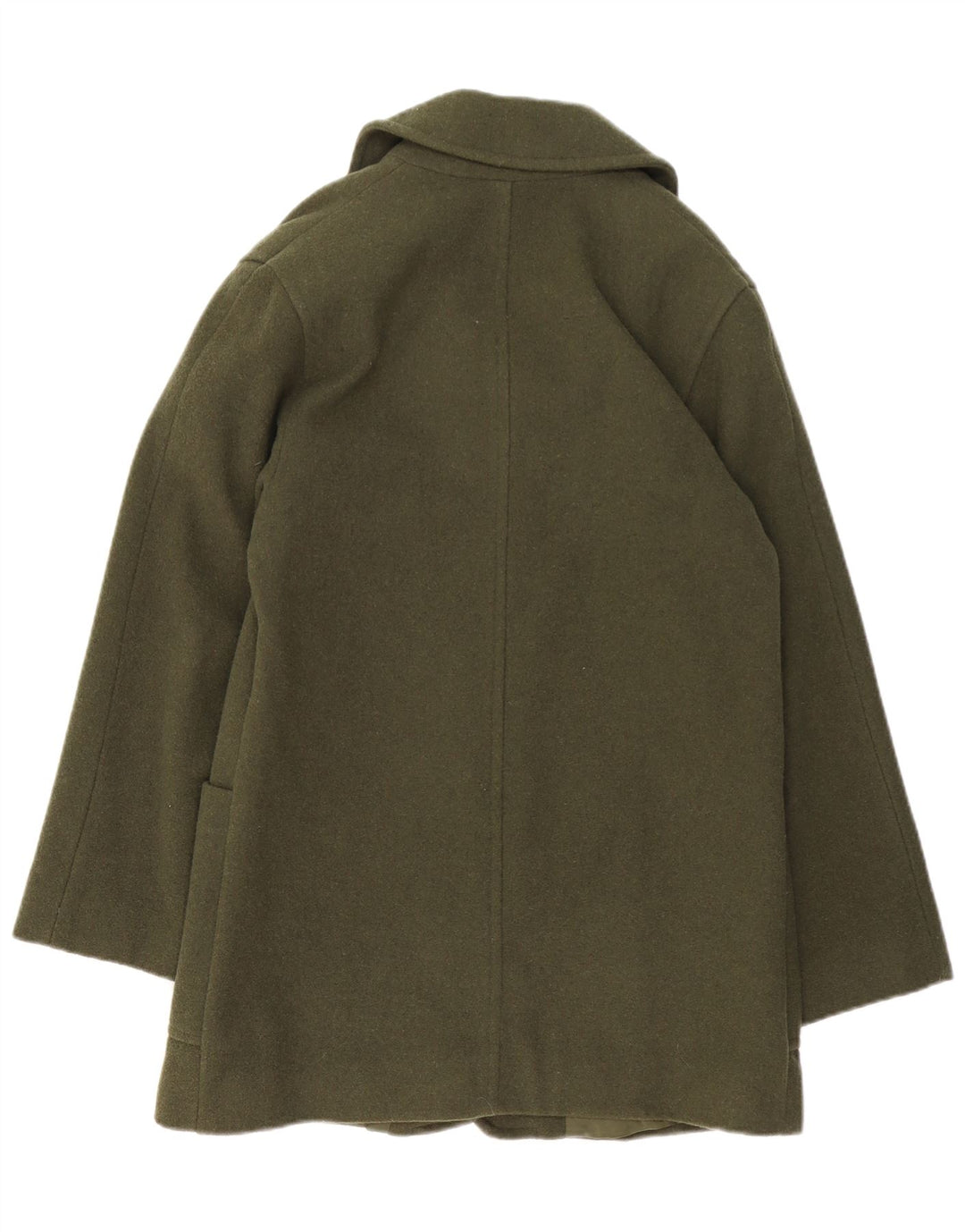 Soprabito oversize da donna VINTAGE UK 10 piccolo in lana verde