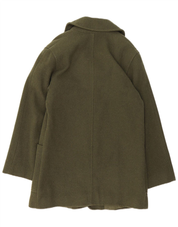 Soprabito oversize da donna VINTAGE UK 10 piccolo in lana verde