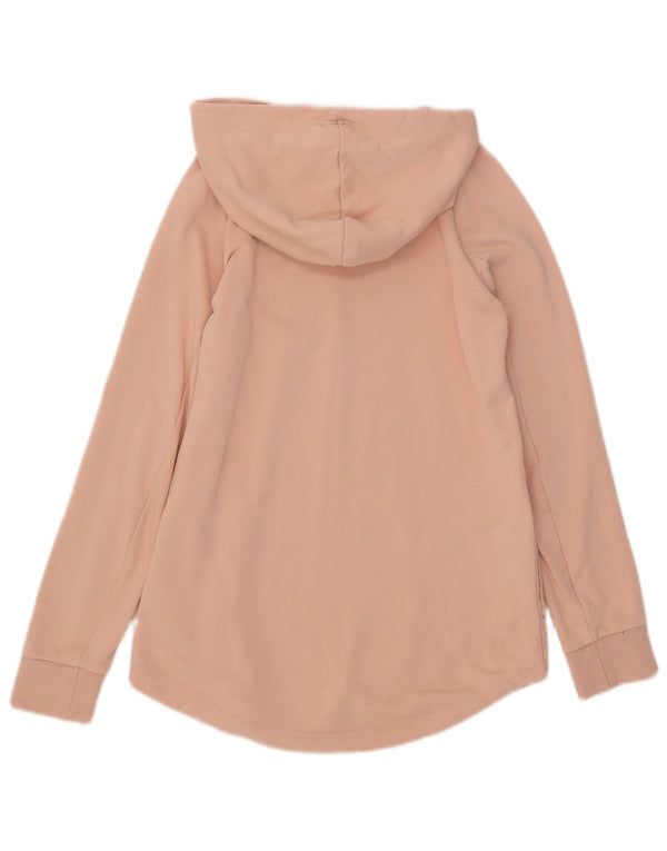 Felpa con cappuccio grafica da donna Adidas UK 12/14 Cotone rosa medio