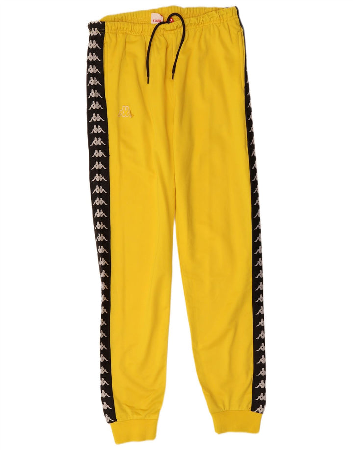 Pantaloni da tuta con grafica KAPPA da uomo Joggers XL Giallo Colourblock