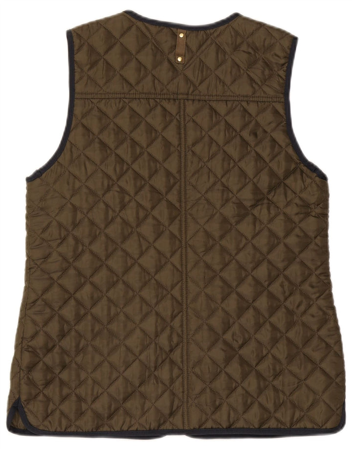 Gilet trapuntato da donna Tommy Hilfiger UK 12 medio poliestere kaki