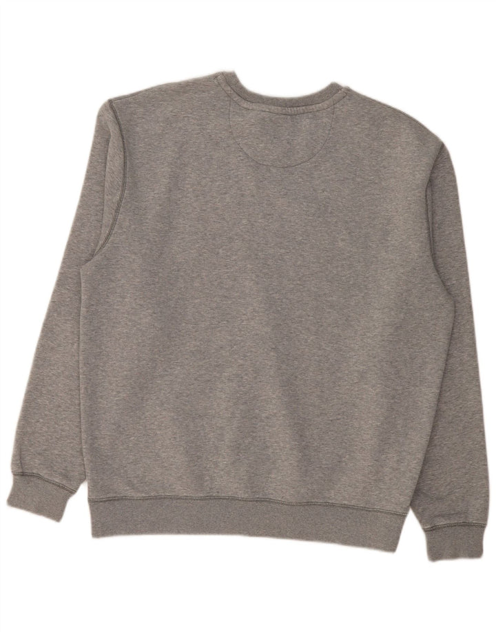 JACK WILLS Felpa grafica da uomo Maglione grande cotone grigio