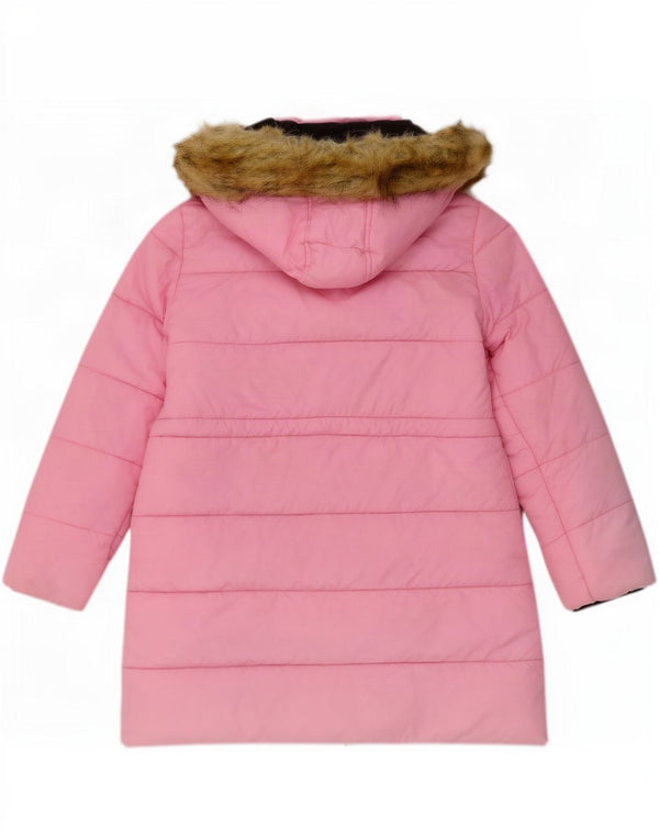 Cappotto imbottito con cappuccio per bambina Diesel 9-10 anni in nylon rosa