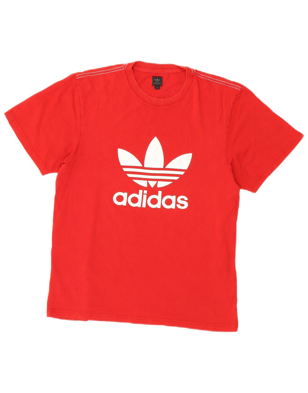 T-shirt grafica da uomo Adidas Top in cotone rosso medio