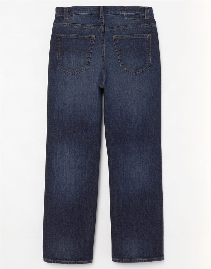 Jeans dritti da uomo Marks & Spencer blu Harbour W32 L29 cotone blu scuro