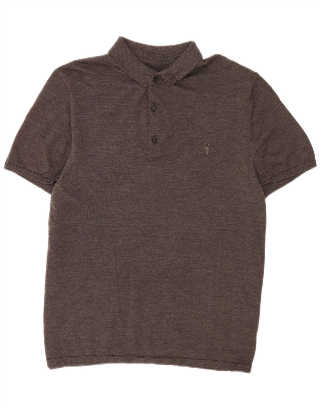 Maglione da uomo a maniche corte con collo a polo All Saints, grande grigio