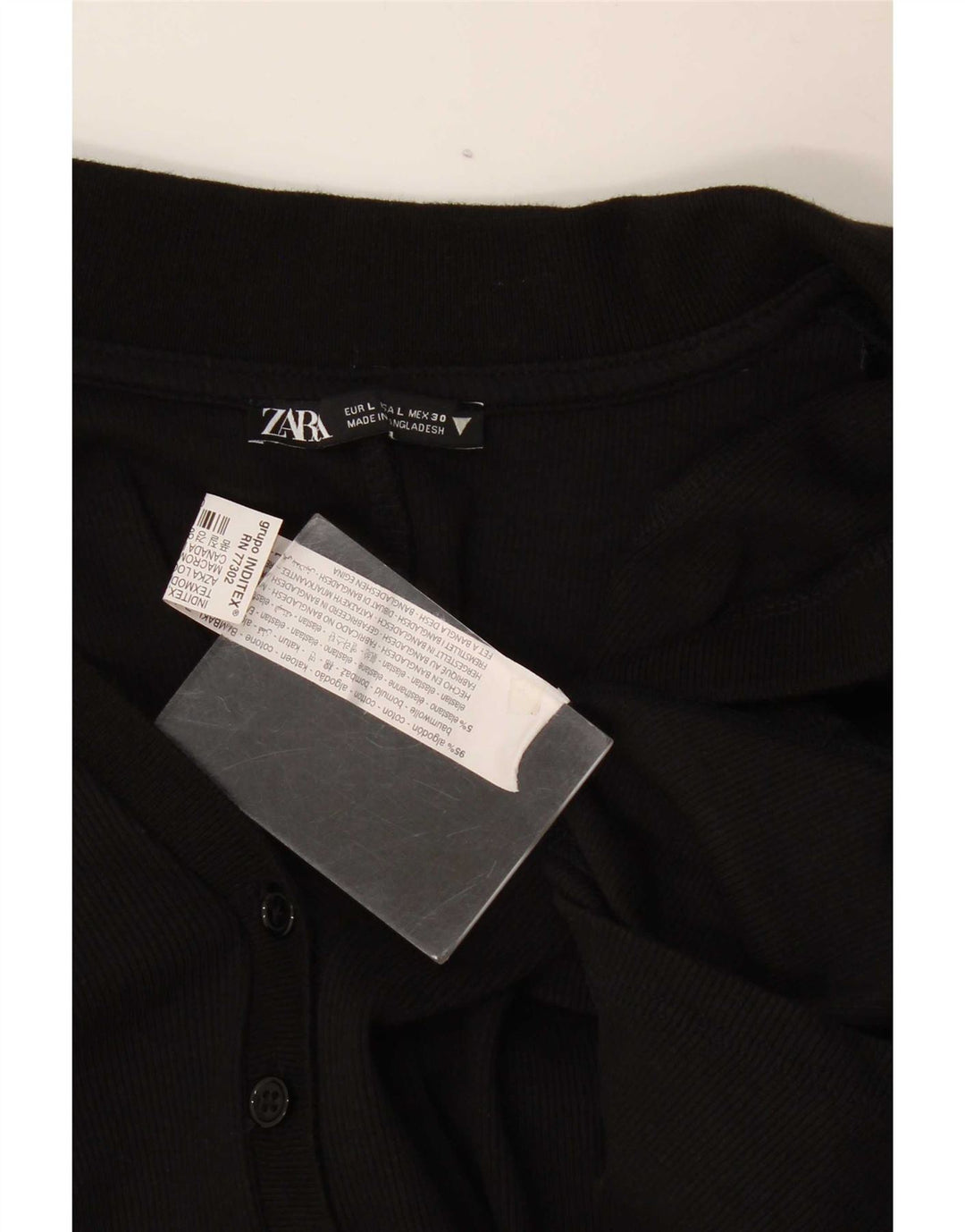 Tutina corta da donna Zara UK 14 grande cotone nero