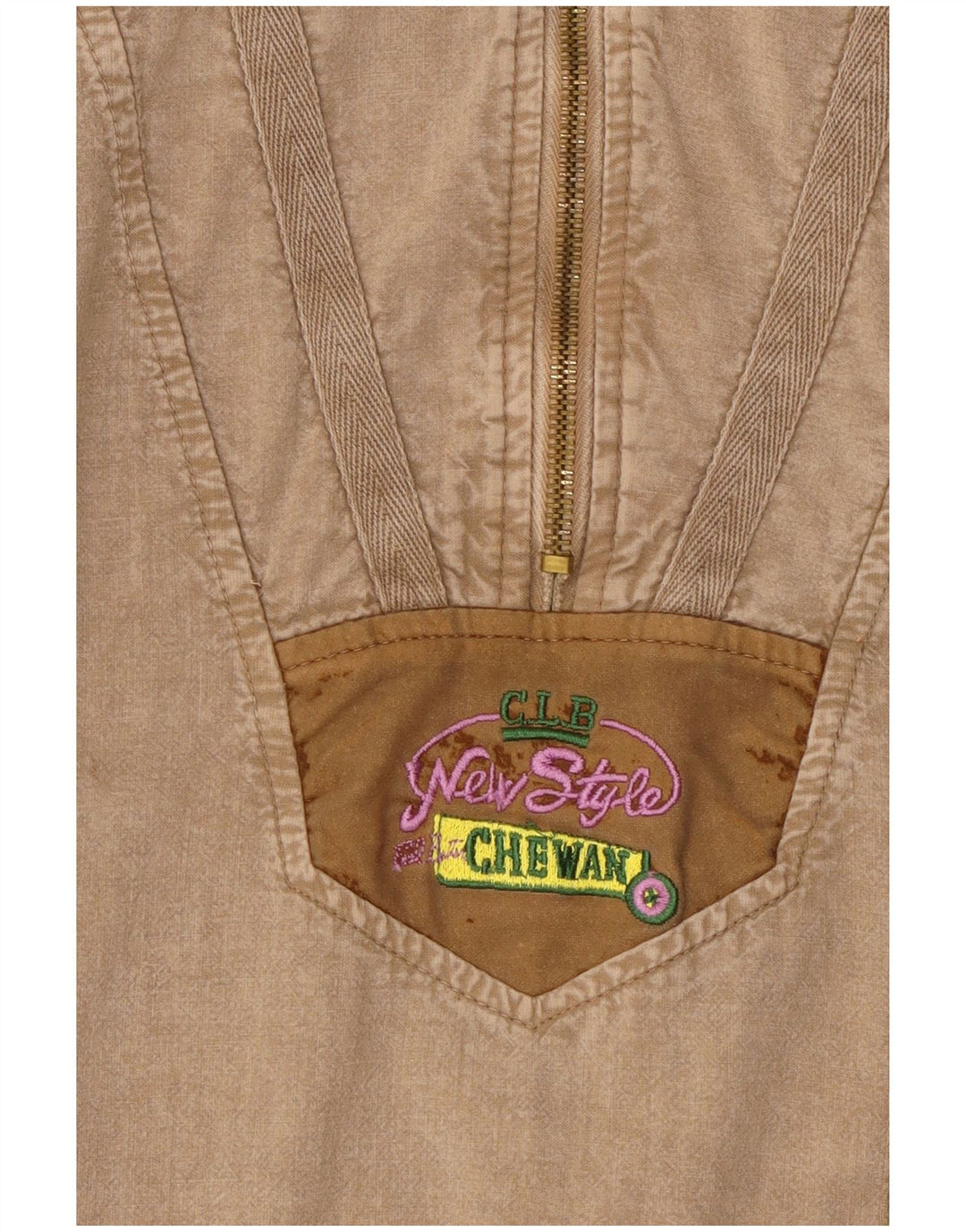 Top Chewan da uomo con zip e collo a maniche lunghe XL grigio