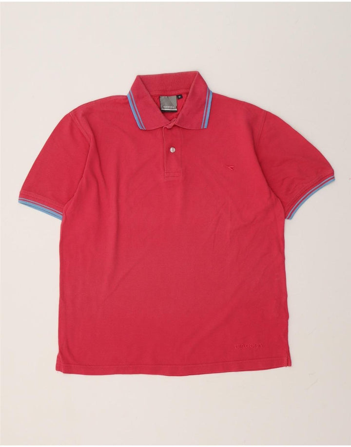 Polo Uomo Diadora Cotone Rosa Medio