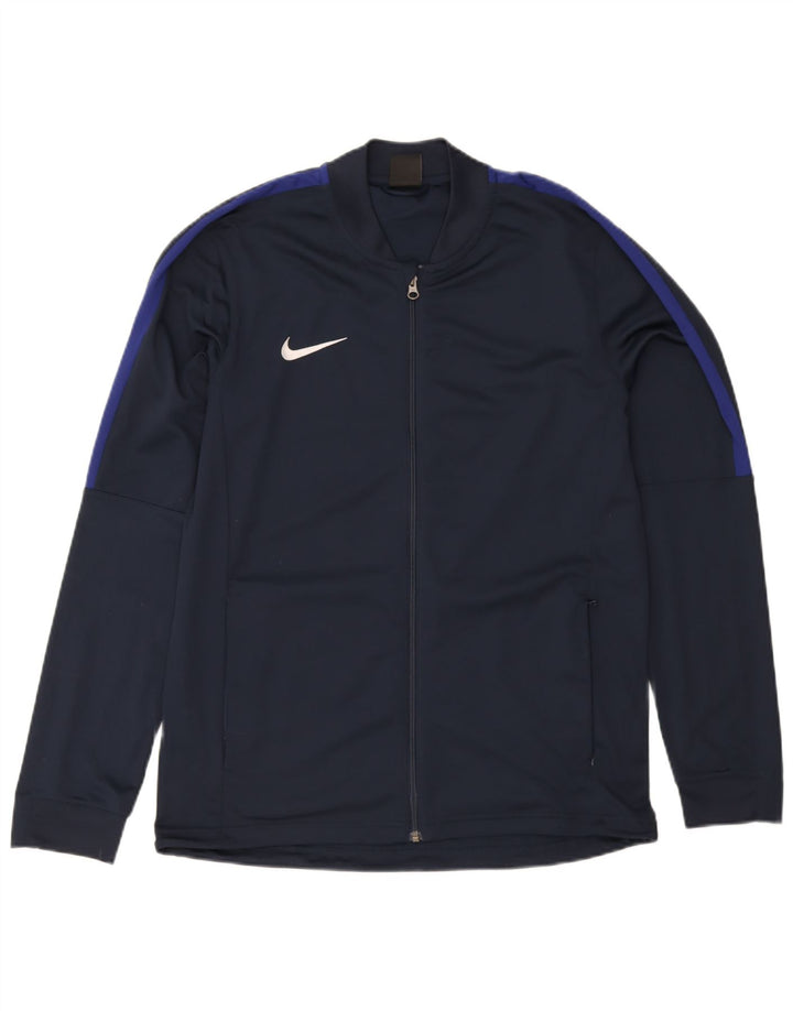 Giacca sportiva da uomo Nike Dri Fit, grande, in poliestere blu navy