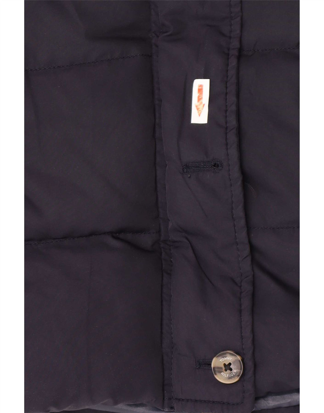 Giacca imbottita con cappuccio da donna Tommy Hilfiger UK 12 medio poliestere blu navy