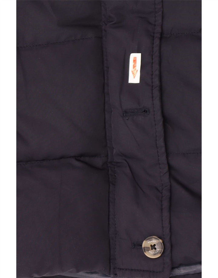 Giacca imbottita con cappuccio da donna Tommy Hilfiger UK 12 medio poliestere blu navy
