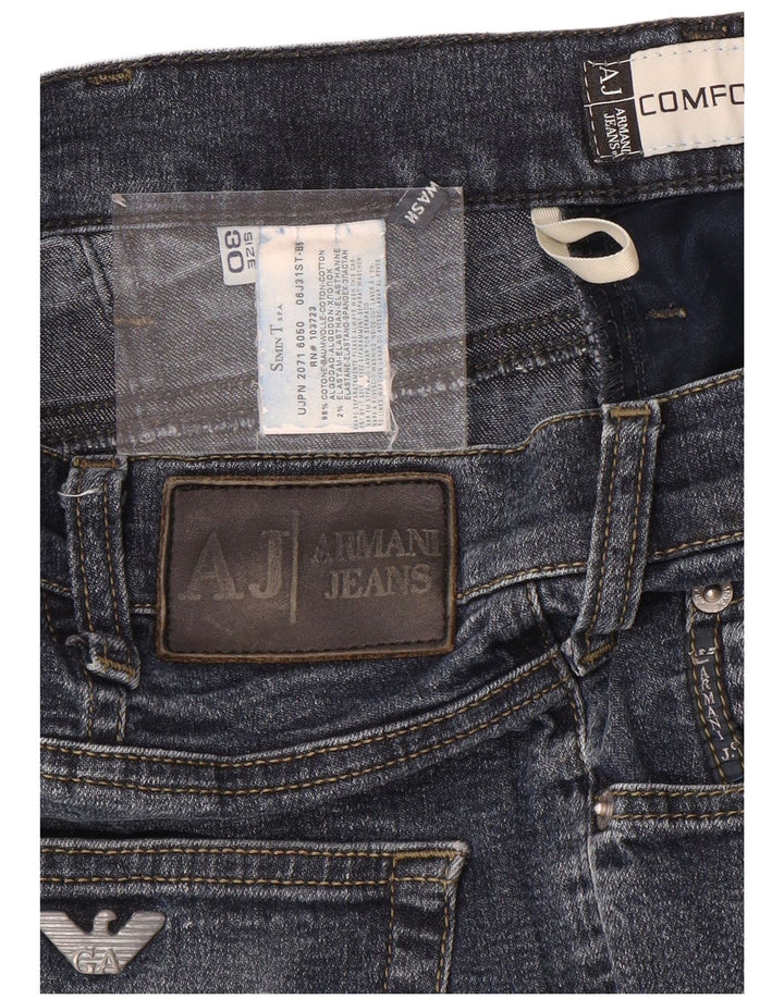 Jeans dritti da uomo Armani W30 L33 in cotone blu