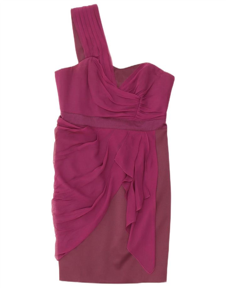 Abito monospalla da donna Karen Millen UK 12 Poliestere viola medio