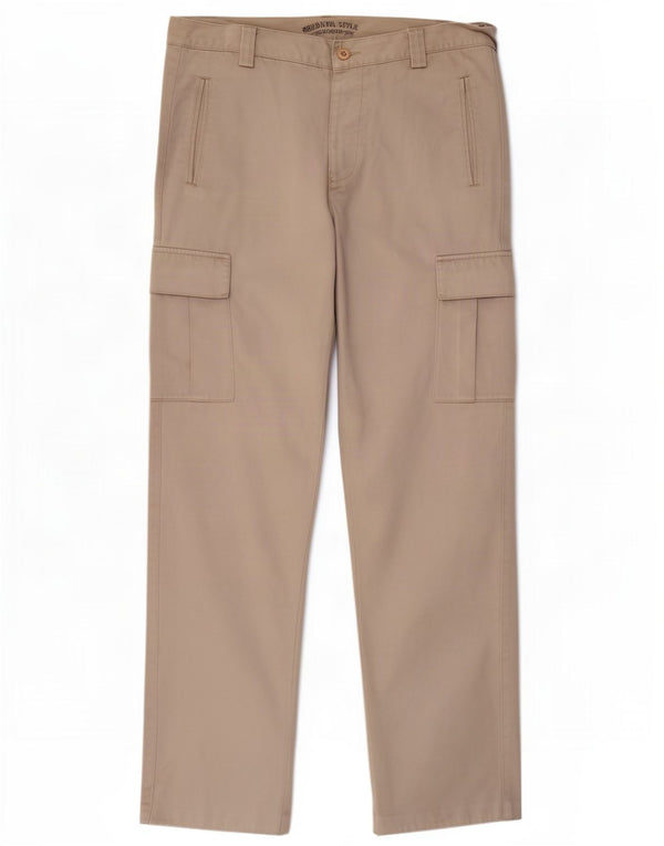 Pantaloni cargo dritti da uomo Rifle W33 L31 in cotone beige