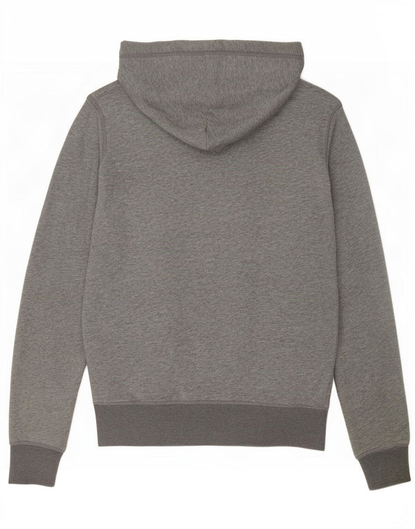 Gant Maglione con cappuccio e zip da uomo piccolo in cotone grigio