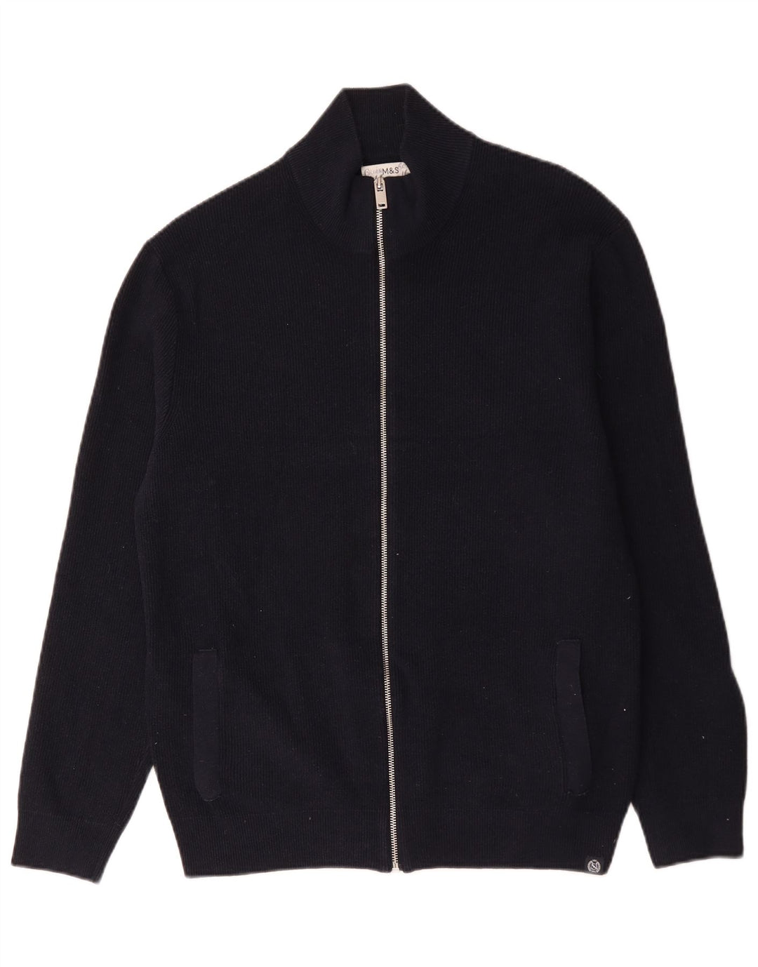 Maglione cardigan da uomo Marks & Spencer XL poliestere blu navy