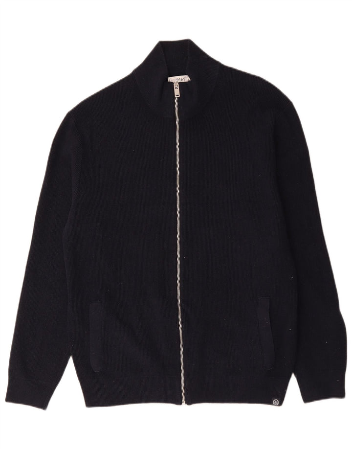 Maglione cardigan da uomo Marks & Spencer XL poliestere blu navy
