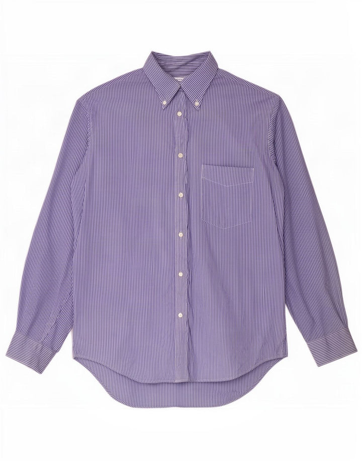 Camicia da uomo Dack's Large in cotone gessato blu
