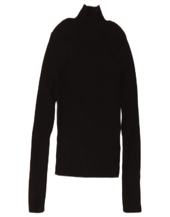 Top corto da donna Zara a maniche lunghe UK 12 viscosa nera media