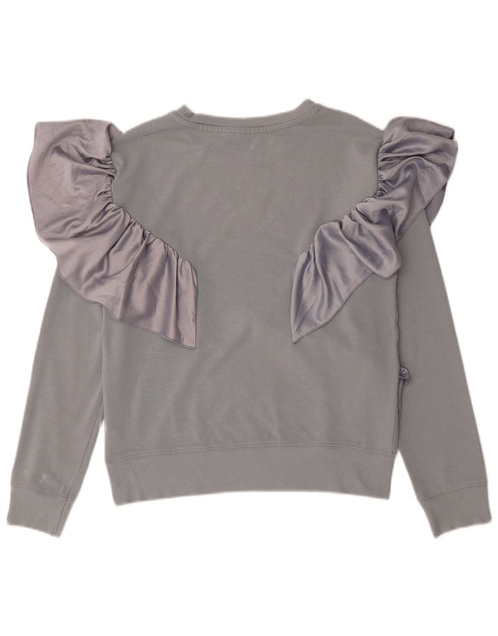 Topshop Felpa da donna Maglione UK 8 Piccolo Cotone grigio