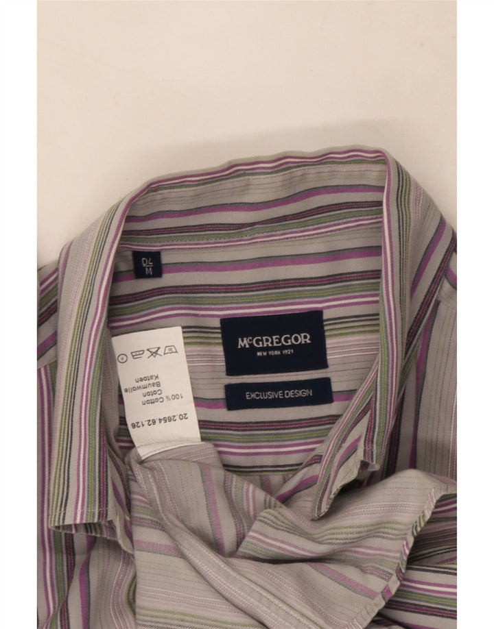 Camicia da uomo McGregor in cotone a righe grigio medio