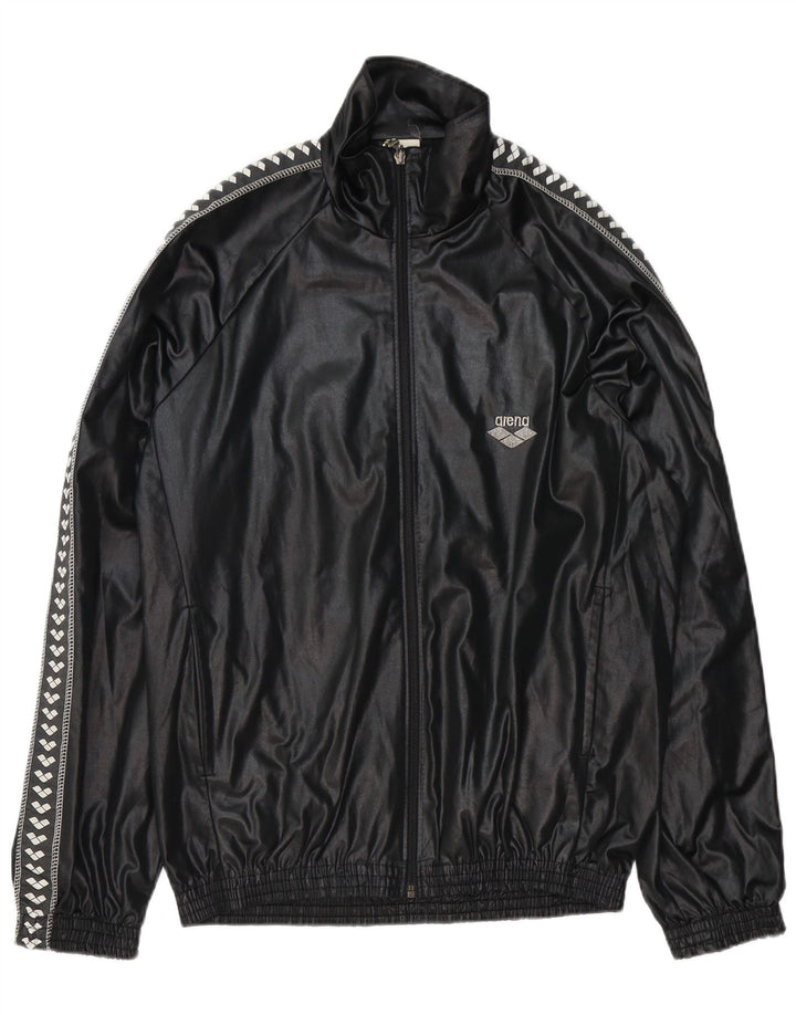 Giacca da ginnastica grafica da uomo Arena XL nera in poliestere