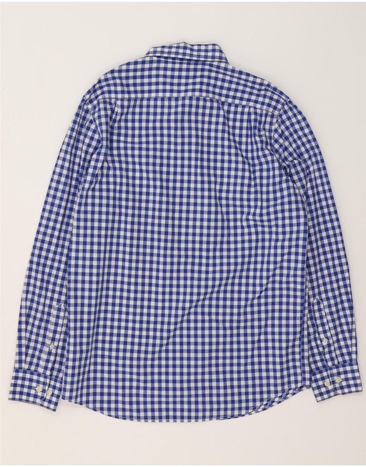 Camicia da uomo Chaps in cotone a quadretti blu medio