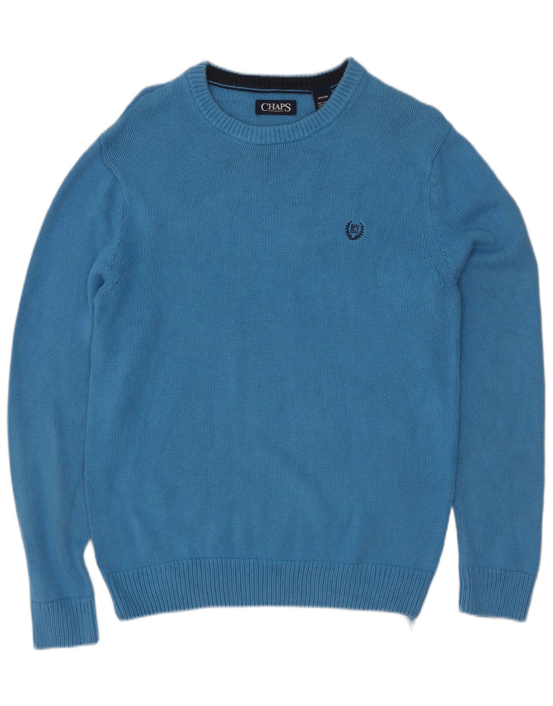 Chaps Uomo Maglione con scollo a barca Maglione piccolo in cotone blu
