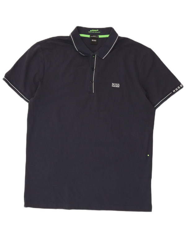Polo da uomo slim fit Hugo Boss 2XL cotone blu navy