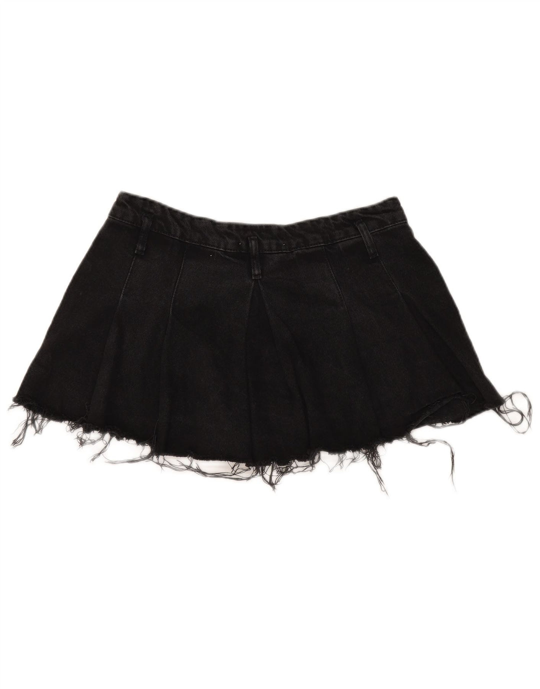 Mini gonna di jeans Zara da donna media W32 in cotone nero
